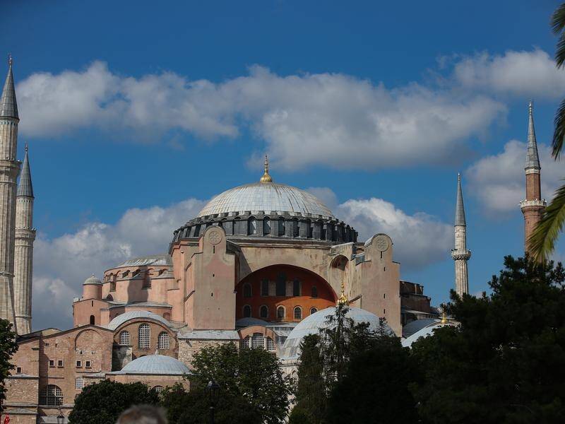 Pope Francis says he is "very pained" that Hagia Sophia is to be turned back into a mosque.