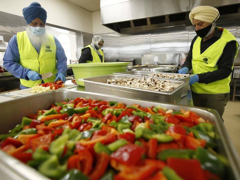 Sikh Volunteers Australia's Melbourne kitchen cooks and delivers up to 1500 meals a day.