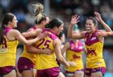 Ally Anderson (right) says the Brisbane Lions will head into the AFLW grand final in positive mode. (Matt Turner/AAP PHOTOS)