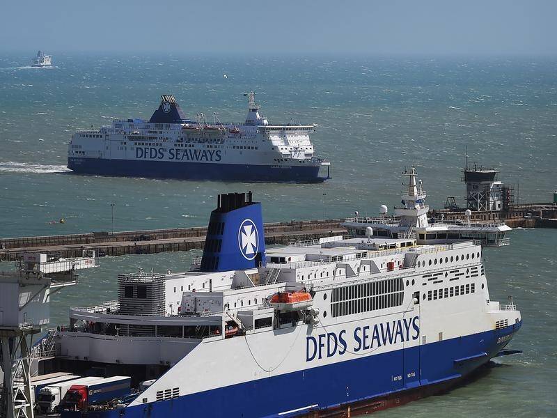 Some ferries between England and France have been suspended because of heavy winds and storms.