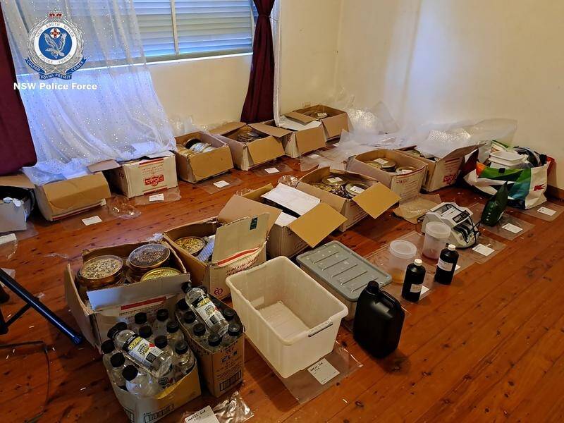 Police have uncovered methamphetamine and a clandestine drug lab on Sydney's lower north shore. (PR HANDOUT IMAGE PHOTO)
