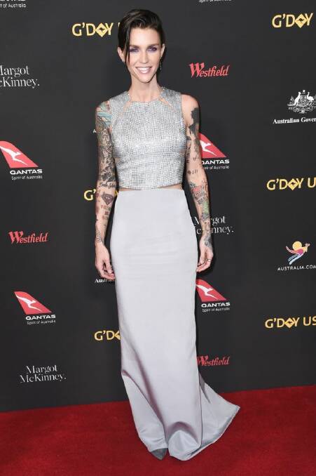 Ruby Rose attends the 2018 G'Day USA Los Angeles Gala at the InterContinental Hotel Los Angeles on Saturday, Jan. 27, 2018, in Los Angeles. (Photo by Richard Shotwell/Invision/AP)