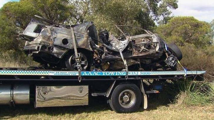 Four people died in a burning car wreck after a head-on crash in Gosnells.