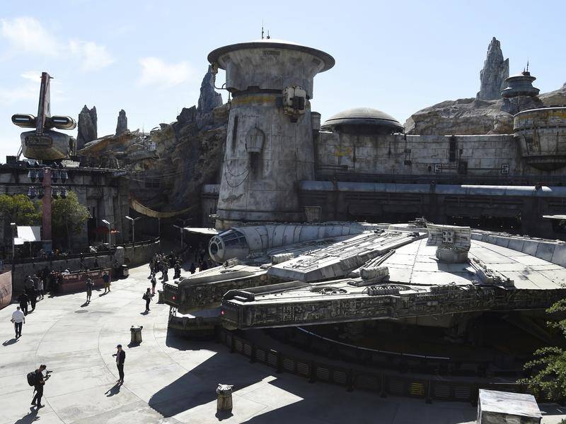 Star Wars actor Mark Hamill helped Disney launch its new Star Wars attraction in California.