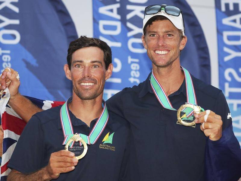 Australian sailors Mat Belcher (l) and Will Ryan are hoping to go one better than Rio and win gold.
