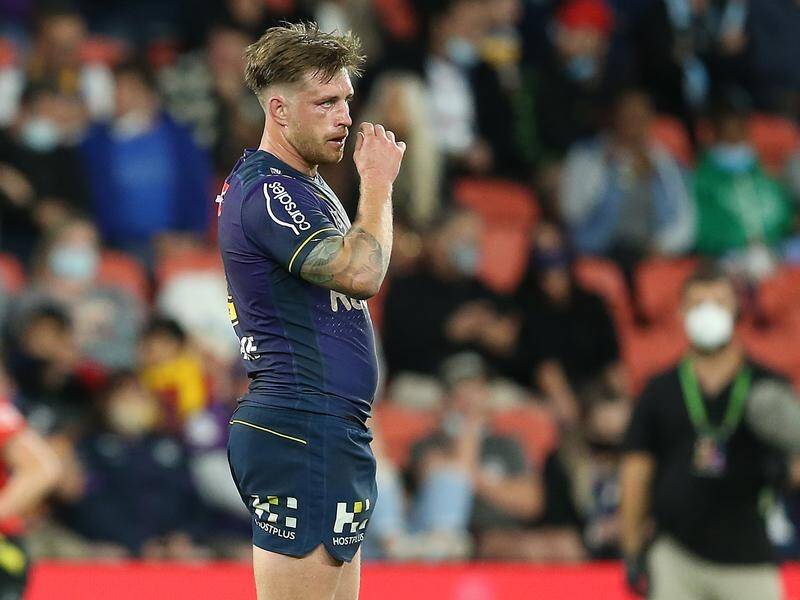 Melbourne's Cameron Munster is one of four players suspended and fined by the NRL.