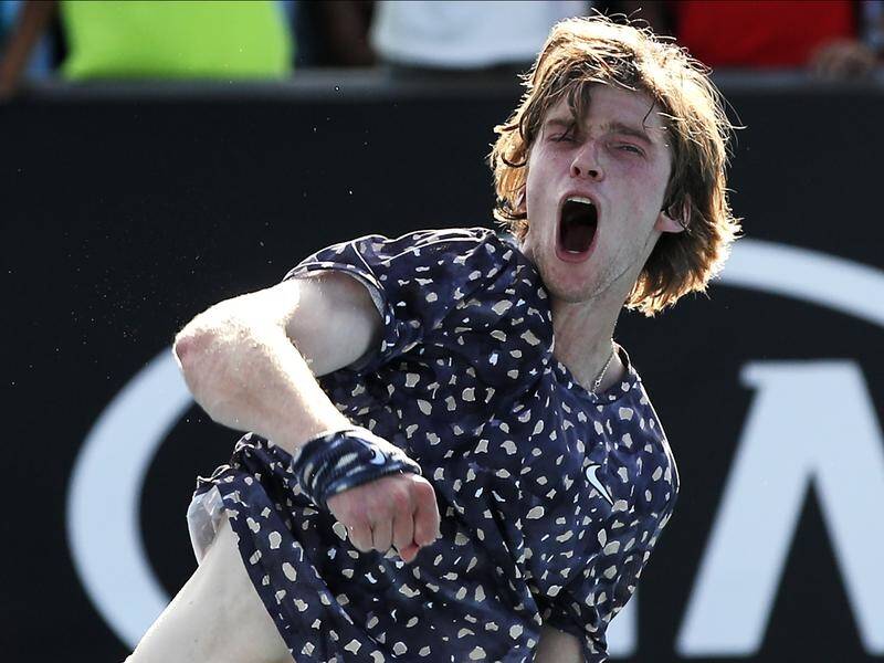 Young Russian Andrey Rublev (pic) looms as an Australian Open dark horse after ousting David Goffin.