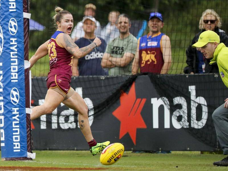 Brisbane's Jessica Wuetschner was the only multiple goal kicker against Fremantle in the AFLW.