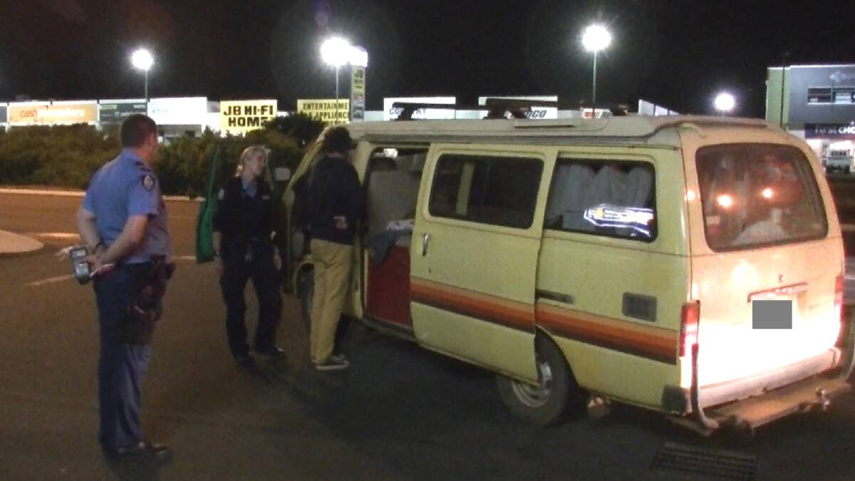 The Kombi van's male passenger admitted to having cannabis in his pocket.