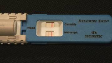 A road-side drug test returned a positive reading for methamphetamine.