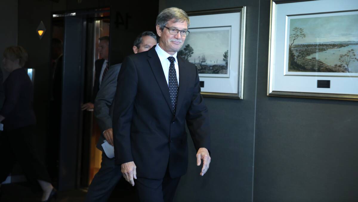 WA Treasurer Dr Mike Nahan earlier today before he handed down the 2015 WA State Budget.