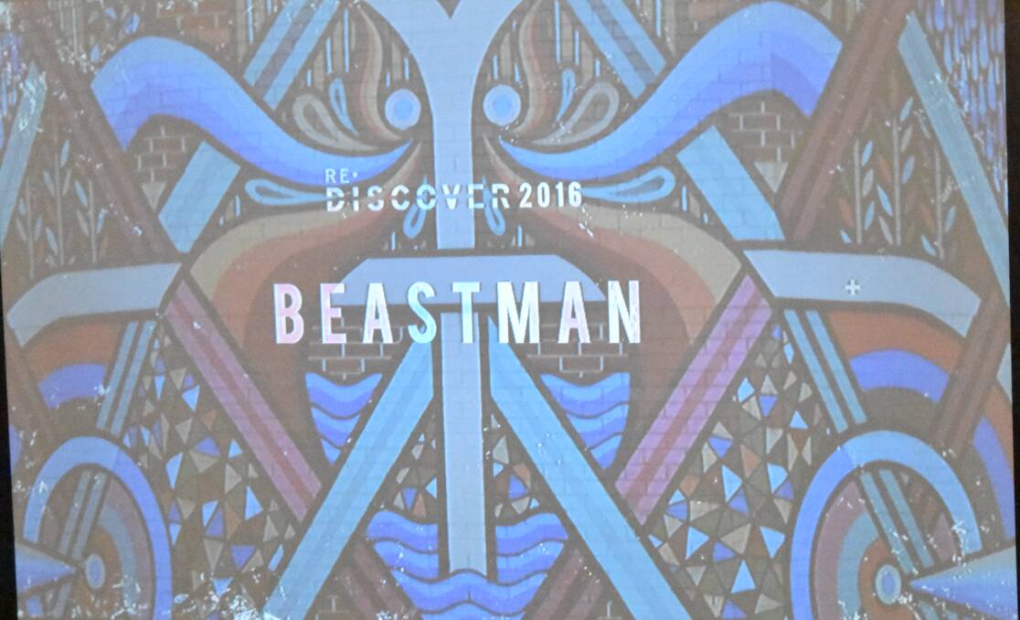 Brad Eastman is returning to Bunbury to join Re.Discover again after he created an impressive large wall mural behind the Regional Art Galleries. Beastman is based in Sydney and created images which were projected onto buildings in the Sydney CBD for the Vivid Festival.