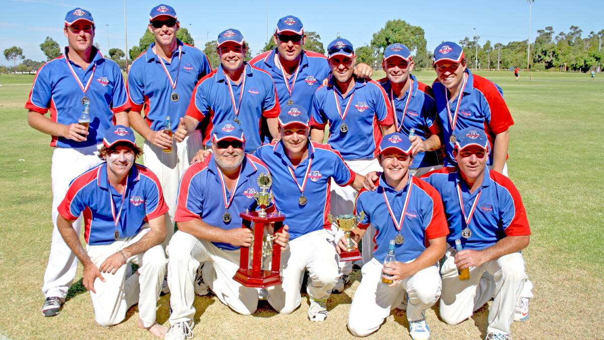 ABOVE:  2013/14 Bunbury Indoor Cricket Centre Twenty20 cup champions Eaton. Picture by Andrew Elstermann. 