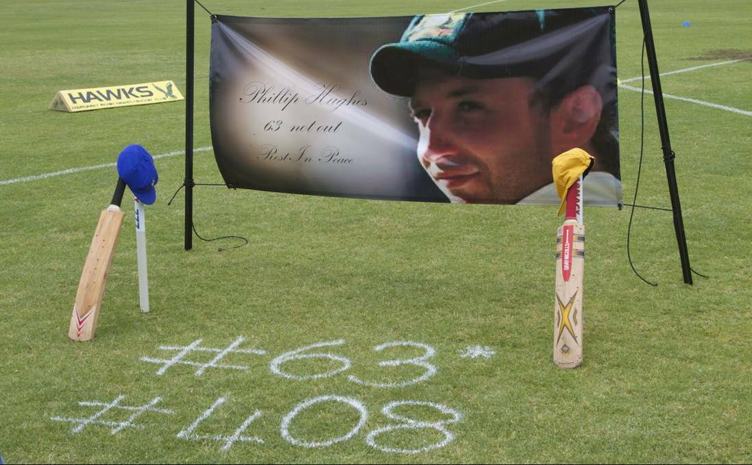 Busselton cricketers paused to pay their respects to Phillip Hughes.