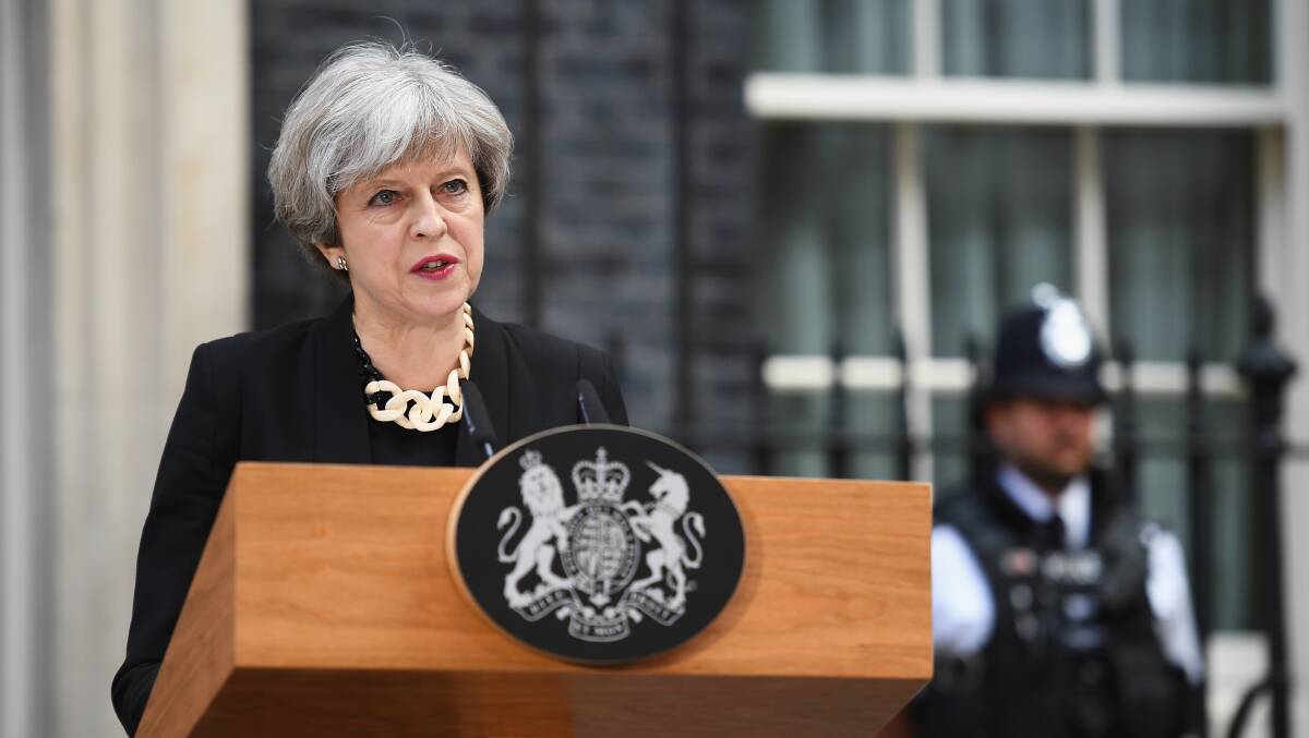 Prime Minister Theresa May has left the election campaign trail to hold a meeting of the emergency response committee, Cobra, this morning following a terror attack in central London. Photo: Getty Images
