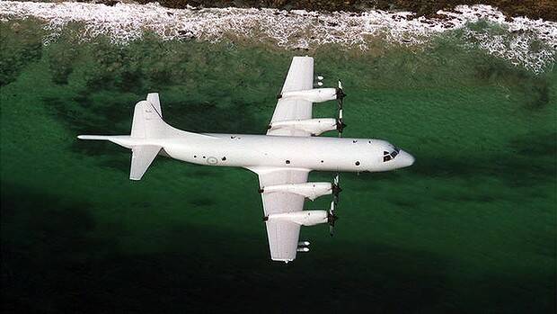 A P3 Orion, the type of aircraft being used in the search for MH370.