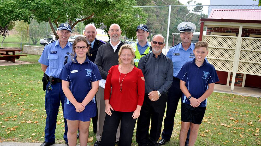 Bridgetown Police Station Acting Sergeant Mike Smith, Fire and Emergency Services Chaplain Charlie Watson, Reverend Paul Cannon from St Paul's Anglican Church, 1st Class Constable Ben Ducker, West Australian Police South West District Office Inspector Pete Davies, Bridgetown Primary School representative Lauryn Dow, School Chaplain Carol Stokes, David Bardsley from Church of Super Christ and Bridgetown Primary School representative Leo Field. 
