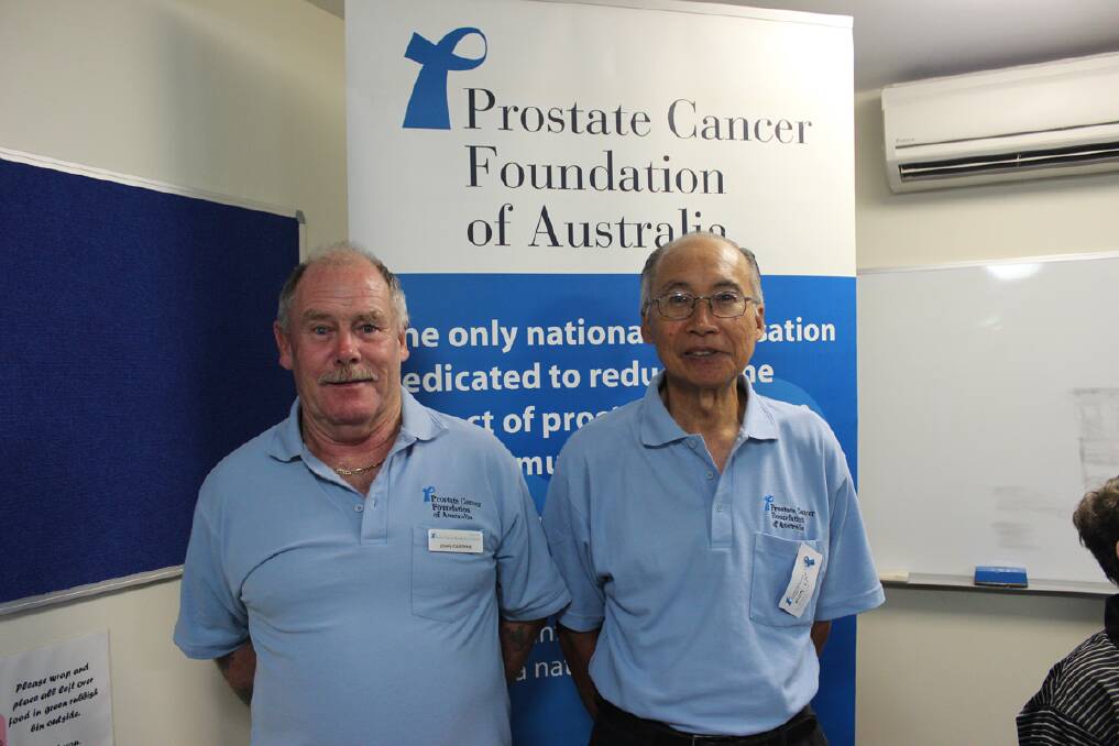 Bunbury Prostate Cancer Support group leader John Gardine and Collie group leader Mun Lye.