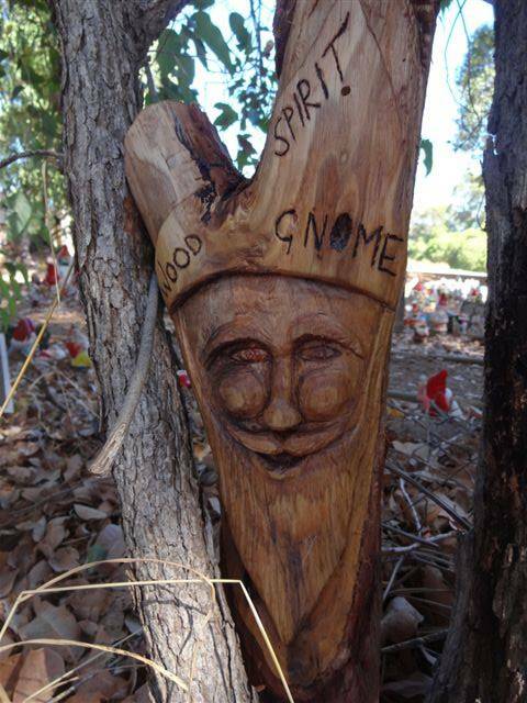 This unique carving has gone missing less than a month after it was placed at Gnomesville. 