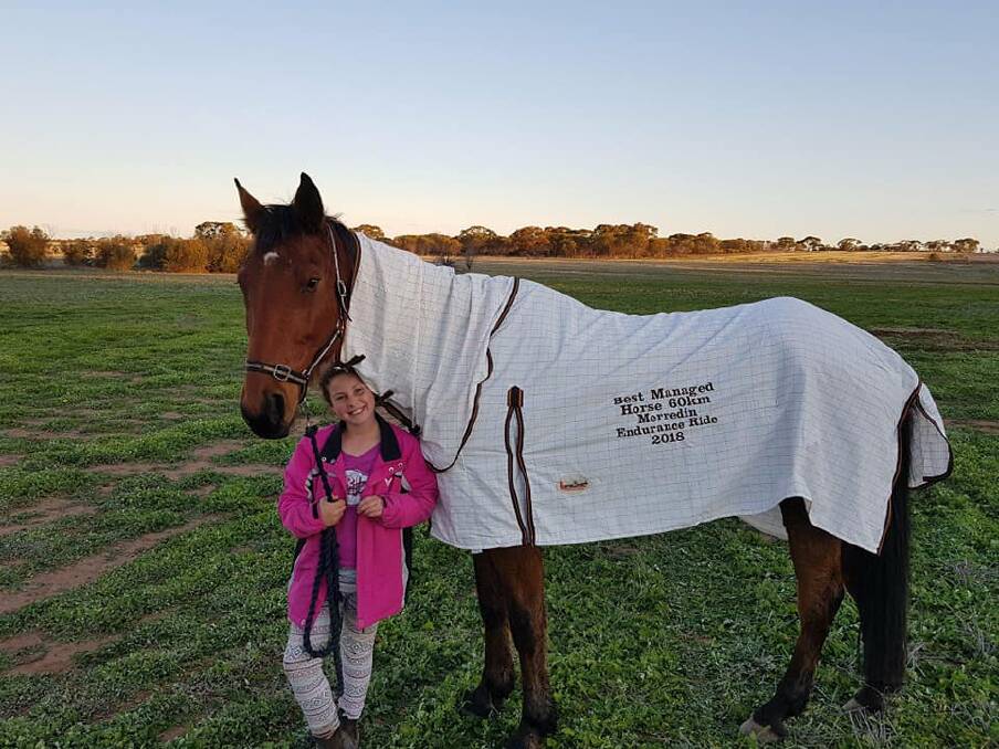 Endurance excitement: Abbey Rose Irvine and her horse Mac. Photo: Supplied.