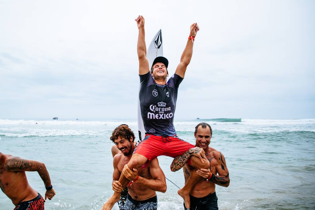 What a win: Margaret River surfer Jack Robinson fought off strong competition in Mexico to win his first WSL Championship Tour title. Photo: WSL/Heff