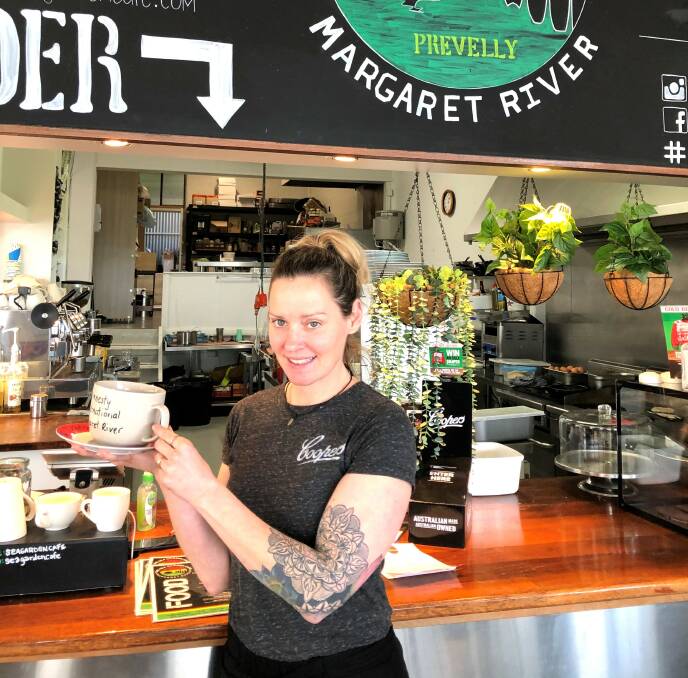 Kellie Tigchelaar, co-owner of The Sea Garden Cafe in Prevelly near Margaret River says her business is suffering due to an extreme lack of hospitality staff working in the region, and across the State. Photo - Anita Haywood