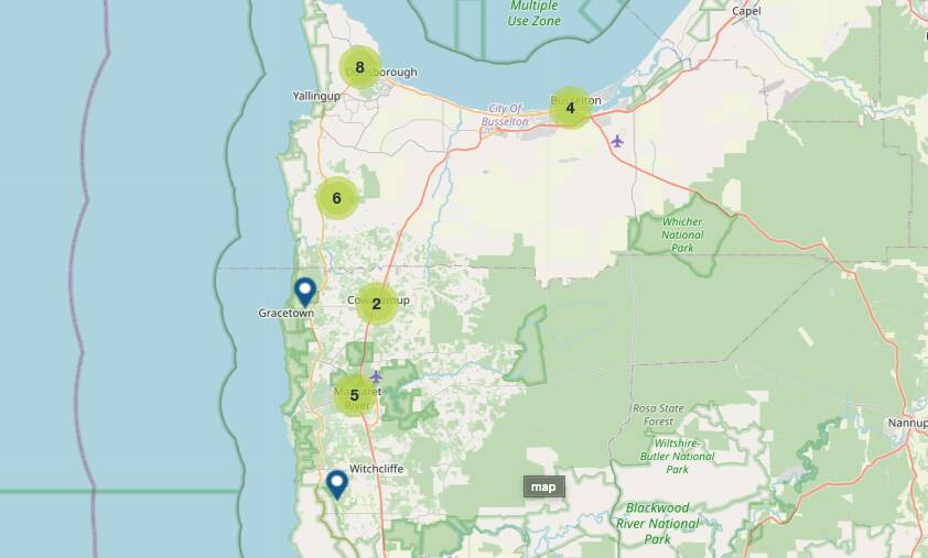 Time to test: A new list of potential COVID-19 exposure sites includes some of the South West's most popular tourism destinations. Image: WA Health