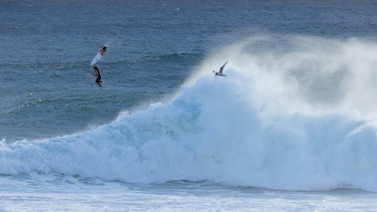 Margaret River's Jack Robinson put on a powerful and precise display at Main Break to claim the 2022 Margaret River Pro title. Picture: WSL/Dunbar