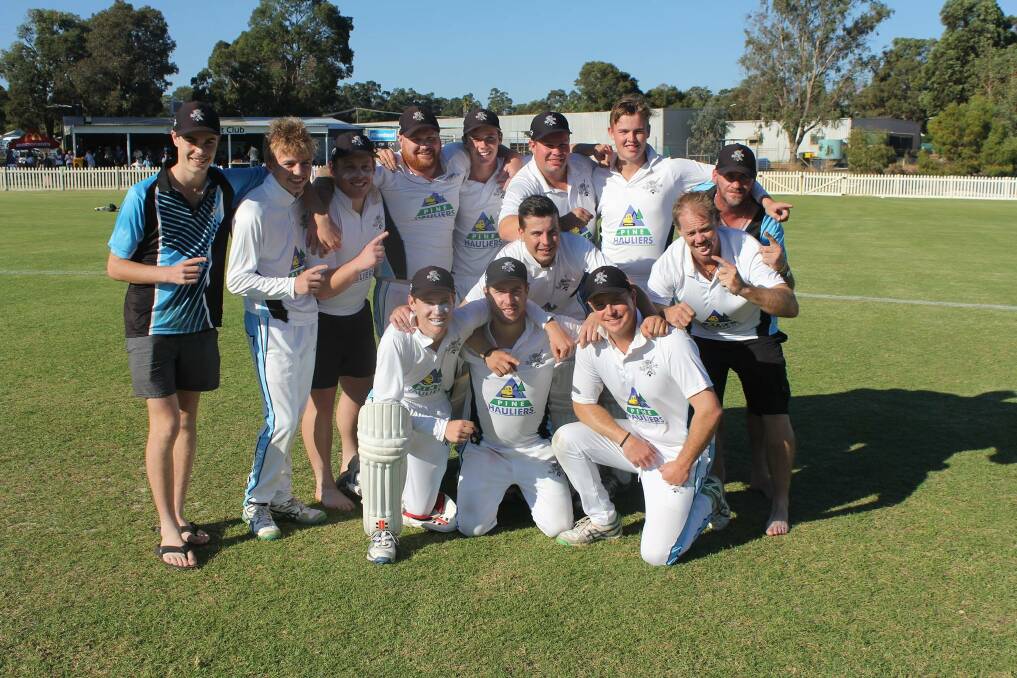 The Collie B-grade premiership team from 2016. The 2018/19 team has had a strong start to the season with their win over Harvey on Saturday. Photo: supplied.