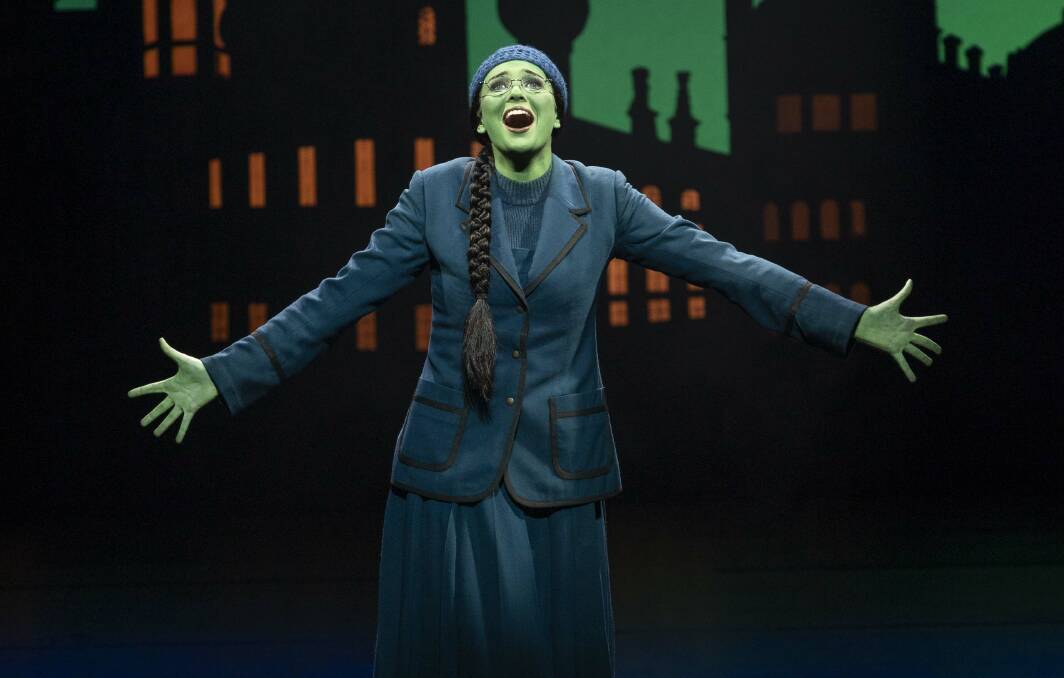 Sheridan Adams as the Wicked Witch of the West in the musical Wicked. Picture supplied