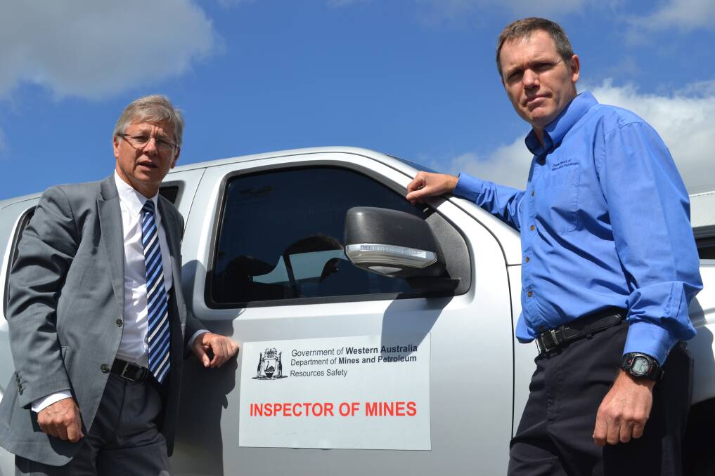 Increased awareness: Minister for Mines and Petroleum Bill Marmion with South West Mines safety team leader Tony Robertson.