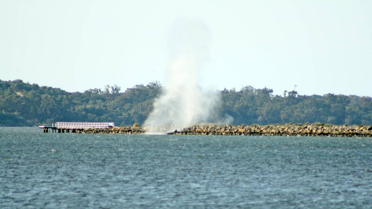 The Defence force have successfully destroyed the explosive material found in the Leschenault Estuary.  