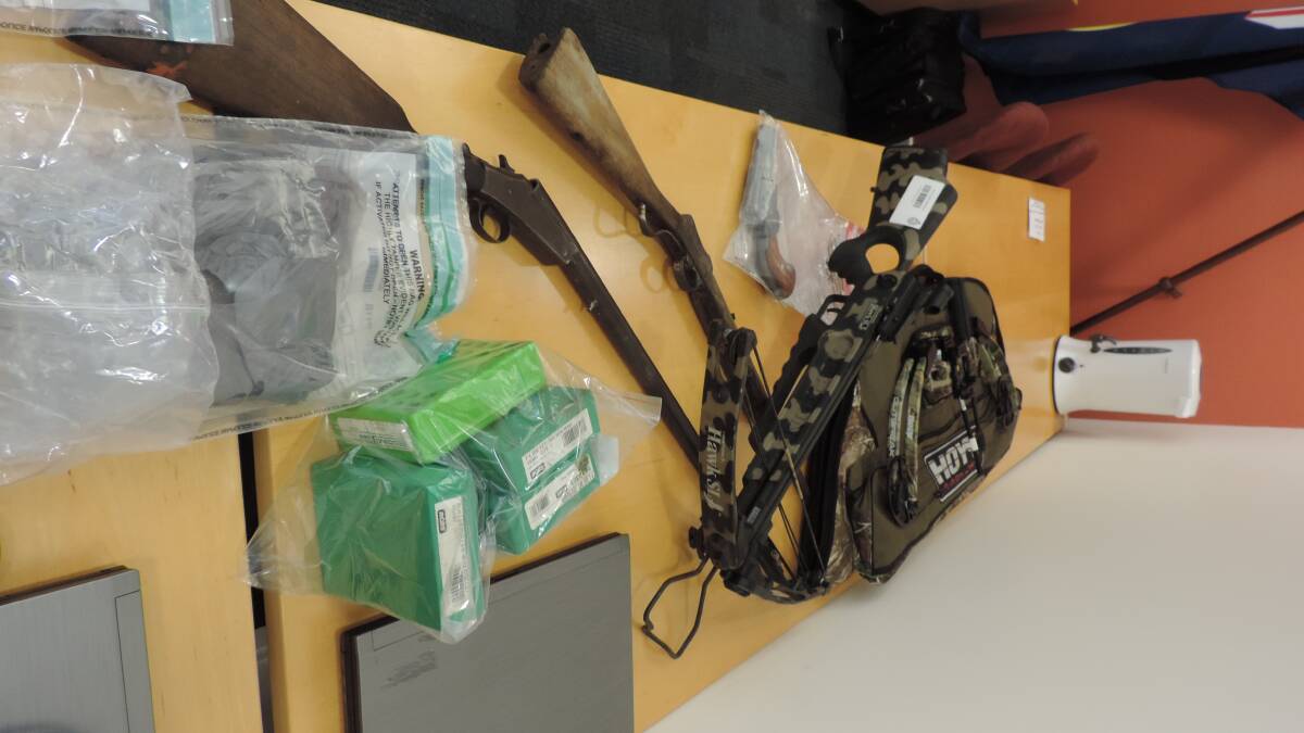Weapons seized during a police blitz in the South West. 
