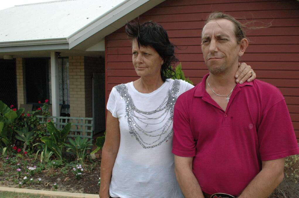 Bunbury man Raymond Onions is terrified to live in his housing department unit due to threats from his neighbours. He is pictured with his sister, Karen Bruntlett. 