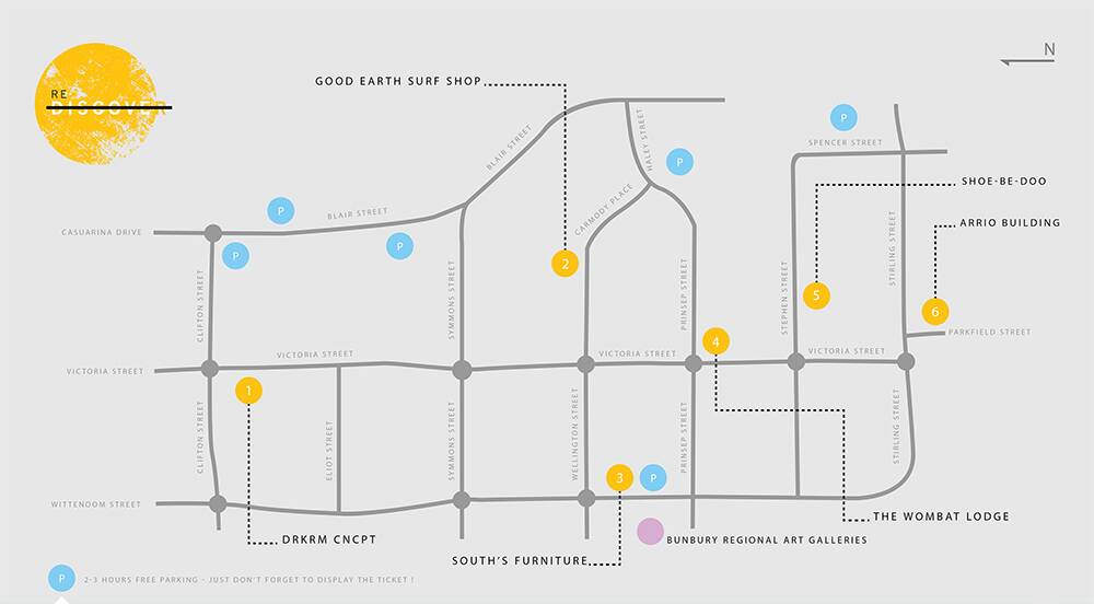 A map of the six locations which will be transformed as part of the Re.Discover project. 